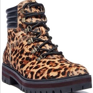 Timberland London Square Cheetah Combat Boots NEW 7